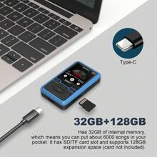 جهاز تشغيل MP3 قابل للتثبيت سعة 32 جيجا بايت مع بلوتوث 5.0، جهاز تشغيل موسيقى SWOFY M10، يدعم بطاقة TF حتى 128 جيجا بايت، مناسب للرياضة، راديو اف ام، خاصية عداد الخطوات، تشغيل عشوائي للصوت