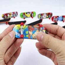 2pcs Mini Finger Skateboard, Metal & Plastic, Finger Game Stress Relief, Decoration, Birthday Gift, Perfect Present, Toy