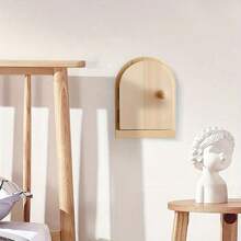 Kreative Holzwand-Dekorationsabdeckung für Steckdosen - Haustür-Augenklappenabdeckung Steckdosenschutz, Kunst-Dekorationsschalterabdeckung Holzschalterabdeckung Wandaufkleber, dekorativer Rahmen als Abdeckung und Schutzabdeckung zur Vermeidung von elektrischen Schlägen - selbstklebend, wiederverwendbar, halbkreisförmig, stromlos, für Lichtschalter in Wohnzimmer, Schlafzimmer, Küche