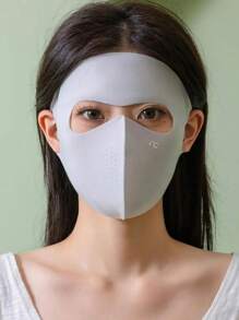 1 件装全新无缝轮廓透明质酸女士面部防晒面膜，阻挡紫外线，优质尼龙，适用于眼部和面部 - 彩色 - 查看 12