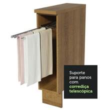 Mueble Cocina Madesa 20x60cm Con Encimera  Lux, Glamy, Agata - Marrón - Ver 4