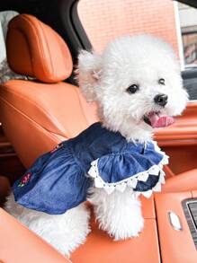 1 pieza Ropa para mascotas Vestido de fresa para perros y gatos pequeños, Atuendo lindo para cachorros y gatitos