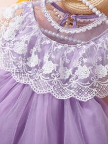 2025 Spring/Summer New Charming Girl Lace Mesh Fairy Sweet Vacation Dress