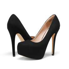 Women's Slip On Stiletto High Heel Platform Dress Court Shoes