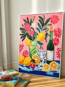 1 Set Colorful Digital Oil Painting Kit (40x50cm/16x20 Inch), Including Paint And Brushes, Easy DIY Acrylic Painting Set, For Home Room Decor, Best Stress-Relief Gift For Beginner And Adult Art Painting Lovers