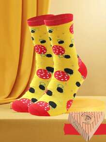 1 Par de Calcetines Únicos de Mujer con Diseño de Triángulos de Pizza, Calcetines Casuales Suaves y Transpirables, Diseño Creativo Adecuado para el Hogar, Salidas, Fiestas para Mejorar el Ambiente Festivo, Regalo Novedoso para Familiares y Amigos, Unisex para Todas las Estaciones