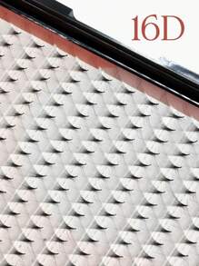 Extensions de cils en éventails pré-faits 10D/12D/14D/16D/18D/20D, 320 éventails, 16 rangées/boîte, base pointue, racine fine et tranchante, épaisseur 0,05 mm, boucle D, longueur 8-15 mm - D - Voir 44