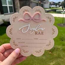 1 Stück Baby Geburtsankündigung Schild Neugeborenen Schild Baby Ankündigungsschild Babykrankenhaus Schild Namensankündigung Schild Baby Schild für Krankenhaus Geburt Statistik