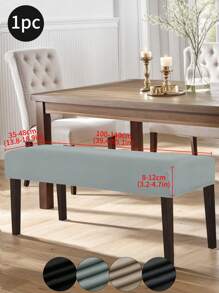 1pc Spill-Resistant Milk Velvet Bench Slipcover, All-Season Modern Minimalist Chair Cover, Anti-Scratch, Anti-Slip, Washable, Fits For Living Room, Bedroom, Study