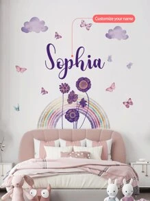 1pc Large 30cm*120cm Watercolor Rainbow Wall Sticker, Reusable Colorful Peel And Stick Fabric Wallpaper For Nursery, Kids Bedroom, Living Room, Game Room Decor Gifts Birthday Graduation Home Decor Back To School School Supplies - Multicolor - View 15