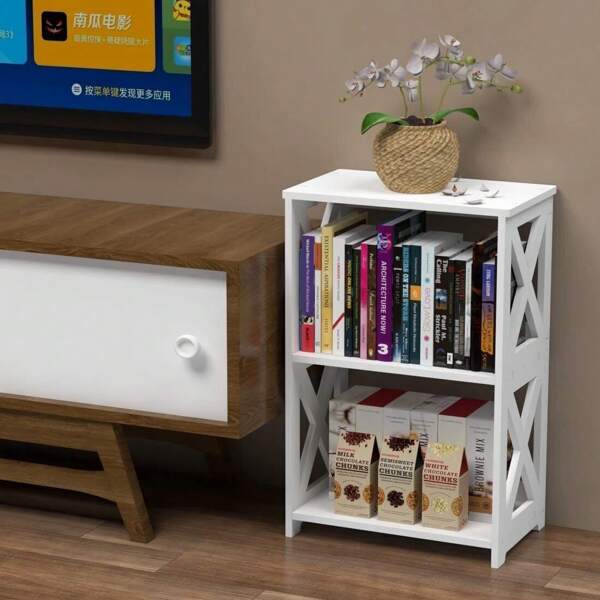 3 Tier Small Bedside Table Cabinet Side End Coffee Tea Table Nightstand Storage Shelf, Waterproof Practical Bookshelf For Any Places, Such As Living Room, Bedroom,Bathroom, Office, Hallway Etc.