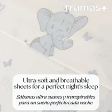 Tramas+ 100% 純棉床單套件，柔軟透氣，3/4 件套，含床單、床單和枕頭套，各種尺寸可選，經 Oeko-Tex 認證，西班牙（半島）24/72 小時快速送貨 - 天象 - 查看 2