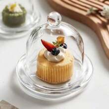 Elegant Glass Dessert Plate, Small Delicate Serving Tray For Cakes, Candies And Creative Tableware