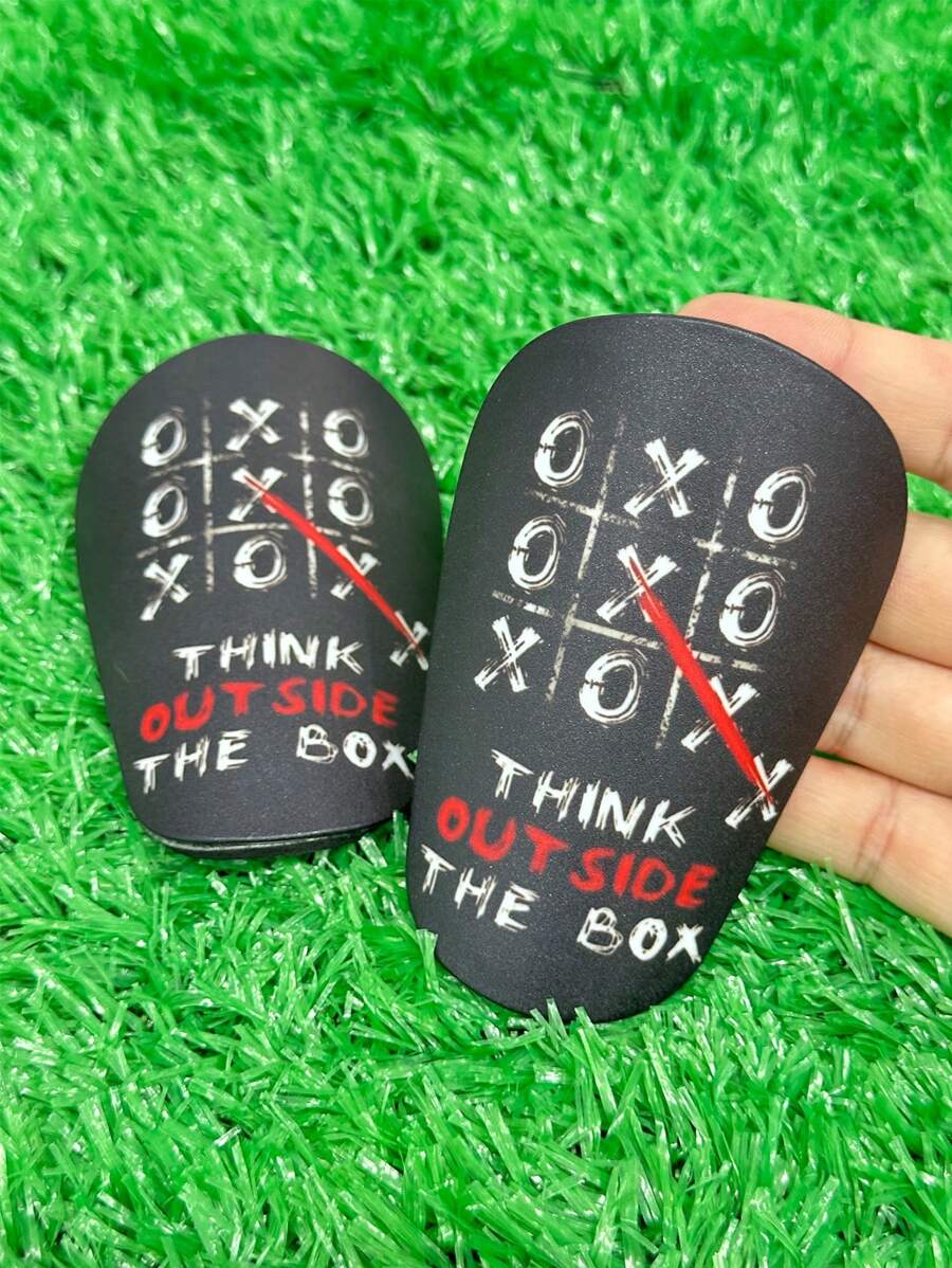 Espinilleras de fútbol de 10*6 cm con diseño de estampado total, rompiendo los límites