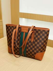 Large Capacity Tote Bag, Versatile Shoulder Handbag For Commute, Fashion Casual Women's Handbag Brand, 2024 New Arrival Leisure Bag