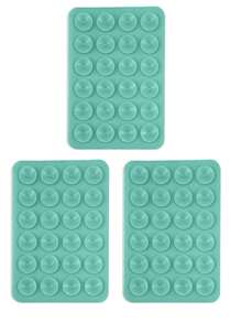 6/3/2/1pc Silicon Suction Cup Square Phone Case Back Stick On Stand, 24pcs Suction Cups, Silicon Hands-Free Phone Holder Accessories For Selfie And Video, (17 Colors) - Multicolor - View 24