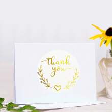 1 卷 500 张，1 英寸感谢贴纸，字母和花卉印花标签贴纸，感恩节礼物贴纸，婚礼礼物贴纸，包装贴纸，礼品包装贴纸，信封密封，卡片，DIY 装饰，家居装饰密封贴纸，礼品装饰，节日和派对装饰，多种颜色可选，圣诞节情人节