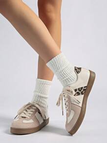 Women's Retro Casual Sport Running Shoes, Flat Bottom Sneakers, White Shoes, Vulcanized Soles, Comfortable And Fashionable, Pink