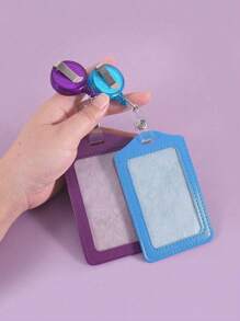 10/5/3/2/1 pièce Set Porte-carte de bus vertical minimaliste portable, fournitures de bureau, carte de repas étudiant, carte d'identité professionnelle, portefeuille compact en PU, convient aux étudiantes, enseignantes, amies, cadeau de la Saint-Valentin, mini porte-cartes - Multicolore - Voir 6