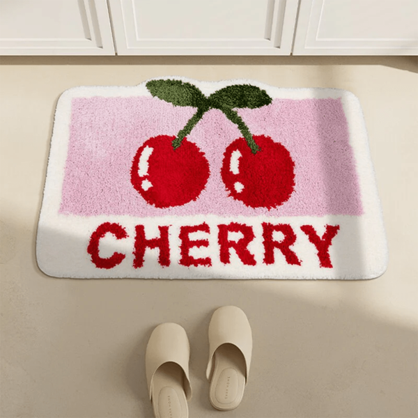 1 pièce de tapis de bain, tapis de bain, décoration de salle de bain, imitation cachemire à motif de fleurs de cerisier mignon. Tapis séchage rapide en cachemire artificiel, pour usage domestique et extérieur, lavable en machine. Tapis de porte de décoration de fête, de décoration d'automne, accessoires de salle de bain, décoration d'entrée pour la rentrée scolaire.