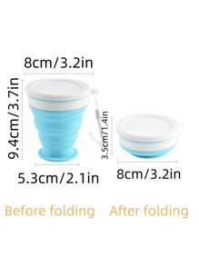 2pcs/1pc Foldable Silicone Water Cup, Portable Outdoor Travel Folding Cup, Student Coffee Mug, Plastic Cup, Collapsible & Carry-On, Suitable For Travel, School, Party, Guest Reception - Multicolor - View 6