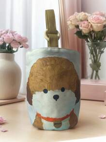 1 件卡通女孩帆布水桶包，韩版单肩包，Y2K 外出购物袋，女士甜美可爱手提包 - 彩色 - 查看 4