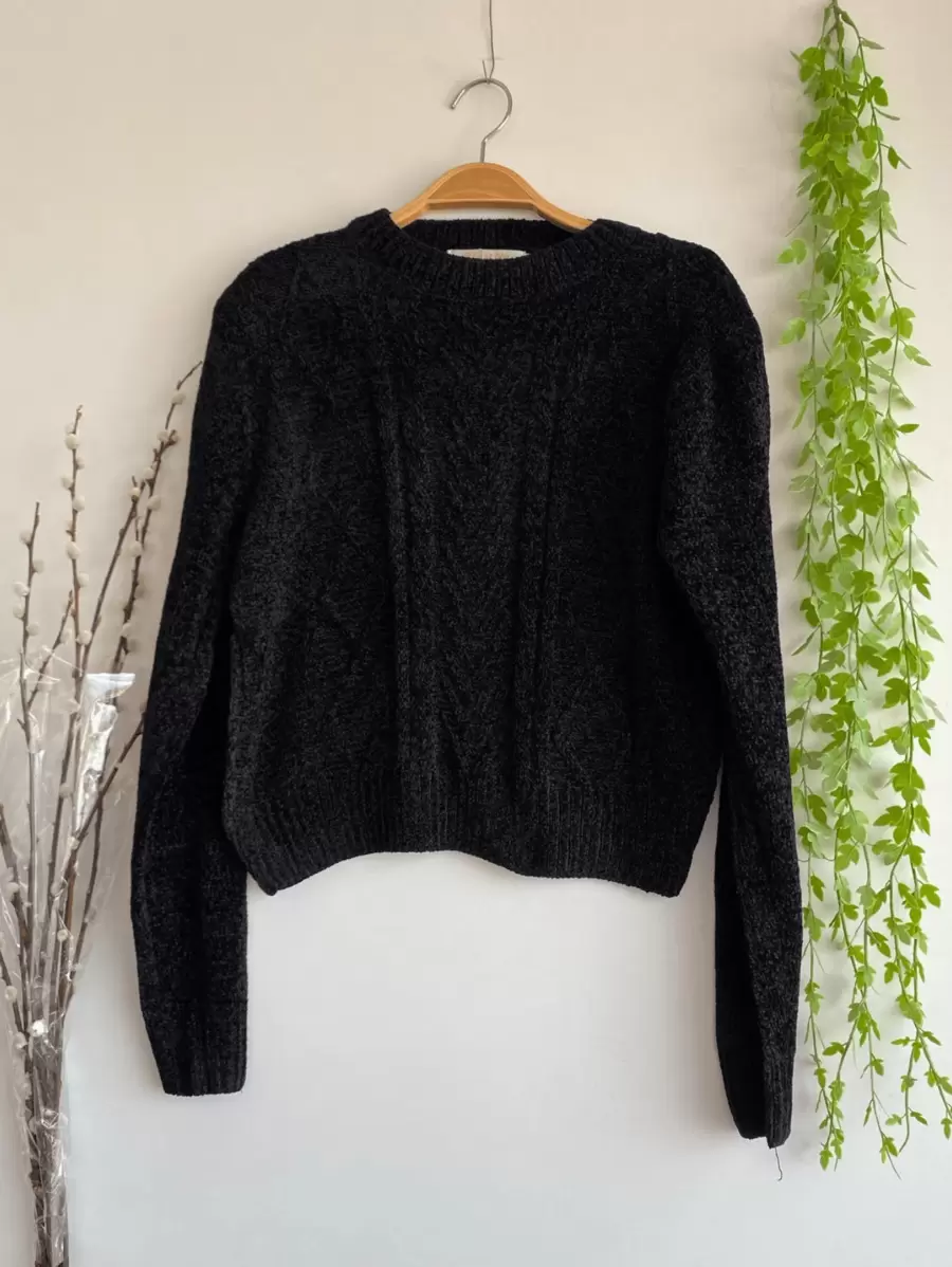 Women's Blouse Cacharrel Modal Sweater With Elastic - Black - View 1