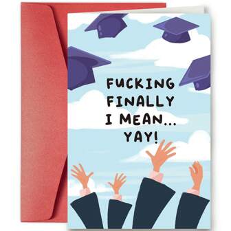 Graduation Card For Him, Funny High School/College Graduation Card, Humorous Graduation Card For Friends & Family, Happy Graduation Card