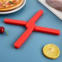 Cross Silicone Thermal Insulation Pad Place Mat Coaster Coaster Kitchen Casserole Anti-Scalding Pad Home High Temperature Resistant Pad - Multicolor - View 7