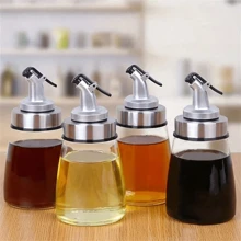 1 Pc/3pcs Lead-Free, Durable, Corrosion-Resistant Kitchen Glass Oil Dispenser And Container, Suitable For Soy Sauce, Vinegar, Five Spice Oil, Olive Oil, And Other Edible Oils And Seasonings (Leak Proof Design)
