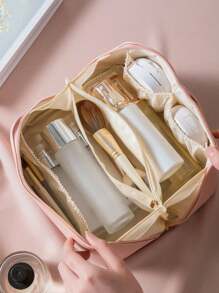 1pc Make-uptas, Toilettas, Reisorganizertas, Cosmetische kwastentas, Hangende make-uptas, Datatas, Cosmetische opbergtas, Reistas, Handtas, Lingerietas, Schoenen- en kledingorganizertas, Geschikt voor lipgloss, lippenstift, make-upkwasten, lipliner, wenkbrauwpotlood, oogschaduwpalet, lingerie, tandpasta, tandenborstel, cosmetica, huidverzorging, wenkbrauwpotlood, poederdons, kam, nagellak, manicure, sieraden, parfum, briefpapier, digitale productopslag