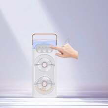 A Portable USB Dual Fan Air Cooler With Cooling Atomization Humidification - A Benchtop High Power Fan For Offices, Dorms And Homes - Multicolor - View 10