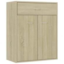 vidaXL Credenza, Mobile da Cucina, Armadietto Organizzatore Credenza Rovere Sonoma 60x30x75 cm in Truciolato per Cucina, Sala da Pranzo, Salotto