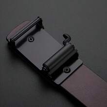 1 pieza Cinturón de moda para hombre con hebilla automática, diseño de lujo adecuado para caballeros jóvenes y de mediana edad, verano, escuela