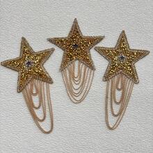 1/5/Pc 新款流苏五角星水钻布贴 服装装饰贴 手工DIY钻石贴布贴 鞋子、帽子、牛仔裤、女裙、T恤、夹克 送小礼物 - 彩色 - 查看 13