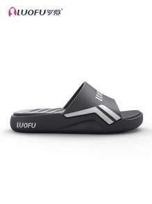 LUOFU Women's Outdoor Slippers, Non-Slip & Odor-Resistant, Soft & Elastic, Thick Sole, Arch Support, Fashionable Outdoor Summer Sandals, EVA Waterproof & Anti-Slip - Black - View 3