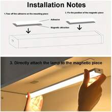 1pc Under Cabinet Light,USB Rechargeable Wireless Motion Sensor LED Cabinet Lights, Magnetic Wireless Night Light 10/20/30/50cm For Kitchen, Bedroom, Cabinet, Wardrobe, Stairs, Corridor Safety Lighting ,LED Motion Sensor Cabinet Light