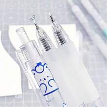 Lindo cortador de papel en forma de oso color crema, cuchillo con diseño juvenil y de belleza, cuchillo de corte de papel para estudiantes y arte de dibujos animados, color aleatorio 1 pieza - Multicolor - Ver 7