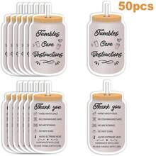50pcs/Pack, Tumbler Care Instruction Cards, Thank You Cards Suitable For Small Businesses, Handmade Glasses, Mugs, Online Shops, Cup Stores Packaging Inserts, Artistic Design Cards,Back To School,School Supplies