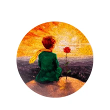 不对称木制拼图，童话系列-无穷乐趣手工艺术品拼图，儿童教育智力开发拼图，休闲娱乐家庭游戏玩具，适合作为奖励礼物，日常礼物，生日礼物，也可作为家居装饰