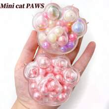 1/2/3/6/10/20个装彩色猫爪捏捏球，减压球，礼盒填充物，派对小礼物，生日派对礼物，礼品袋填充物，指尖玩具，Fufu软糖新奇玩具，可爱萌系软糖感官玩具，款式和颜色随机 - 彩色 - 查看 4