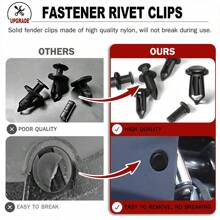 150pcs ATV UTV Body Fastener Rivets Push Pin, Nylon Bumper Fastener Rivet Clips 8mm Push-Type Nylon Bumper Fastener Rivet Expansion Screws Replacement Kit, Plastic Fenders Clips, With Fasteners Remover
