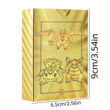 55pcs/Box  Rainbow Gold Silver Black English Cards Anime  Charizard Eevee Battle Game Collection Toys Gifts