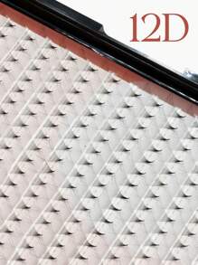 Extensions de cils en éventails pré-faits 10D/12D/14D/16D/18D/20D, 320 éventails, 16 rangées/boîte, base pointue, racine fine et tranchante, épaisseur 0,05 mm, boucle D, longueur 8-15 mm - D - Voir 16