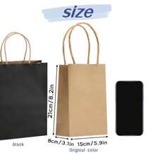 20/40pcs Kraft Paper Gift Bags, Shopping Bags, Party Bags, Party Favor Bags, Craft Tote Bags, Party Favors, Birthday Decor, Party Supplies Decor, Wedding Decor, Random Color DIY