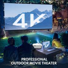 ZZPQVT Projector, Built-In 1080p Home Theater Video Projector, 8000 Lumens, Capable Of Displaying 50-200-Inch High-Definition Large Screens, Compatible With Hd/Usb/Vga/Av/Smartphones/Laptops, Suitable For Home Use - White - View 7