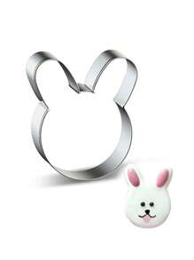 1 pieza Juego de cortadores de galletas con formas de animales de acero inoxidable (Vaca, pollo, conejo, jirafa) para repostería DIY - cortador de galletas - Ver 16