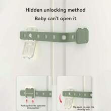 2个装儿童抽屉锁、橱柜锁、防夹手儿童锁、可调节儿童锁、卡通动物头冰箱橱柜锁 - 多色 - 查看 2