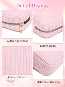 1 件定制刺绣化妆包、迷你刺绣收纳袋、口红盒、气垫收纳袋、Airpod 盒、多用途包，可刺绣名字和祝福