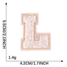 26 PEÇAS Remendos de Letras Adesivas Termofusíveis A-Z, Usados para DIY em Roupas, Tecidos, Sapatos, Bolsas, Acessórios de Vestuário com Letras (Rosa)